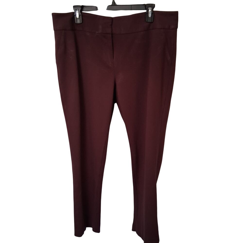 Vince Camuto Women Straight Leg Stretchy Faux Pockets Pant/Trouser Plus Size-16